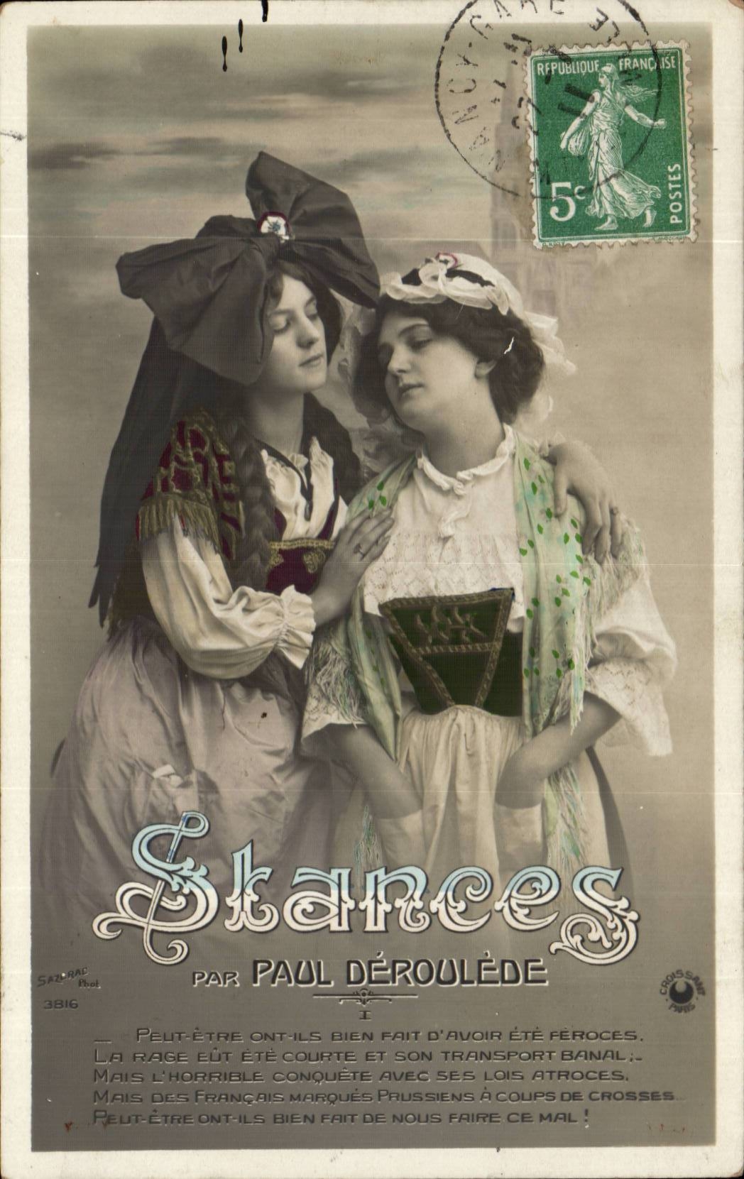 Dos mujeres en traje — Stances de Paul Déroulède — SABAC Fot. 3816