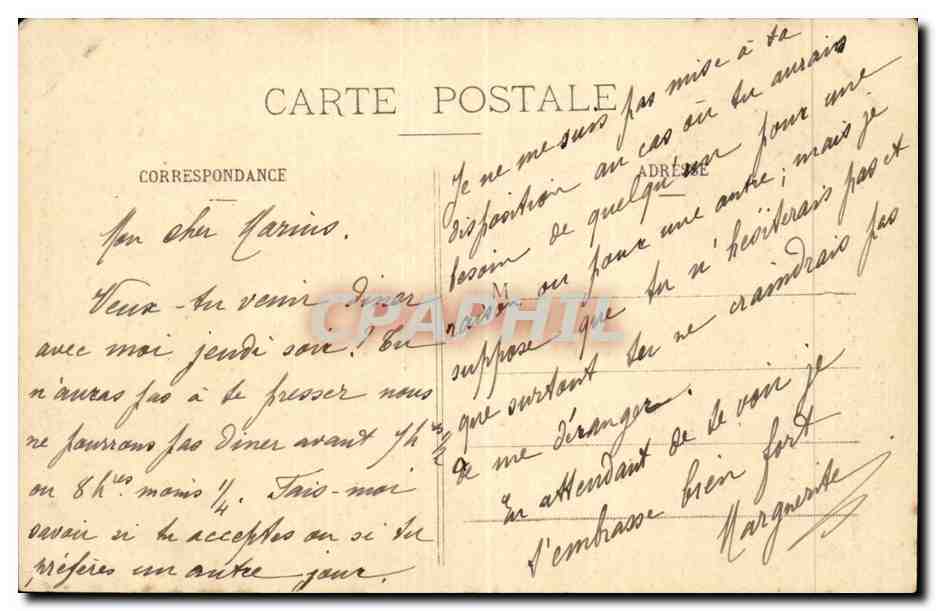 Paris CPA Rue Vieille du temple (tourelle construit par Jean de la Balue epoux de la veuve de Jean Herouet secretaire) — Rückseite