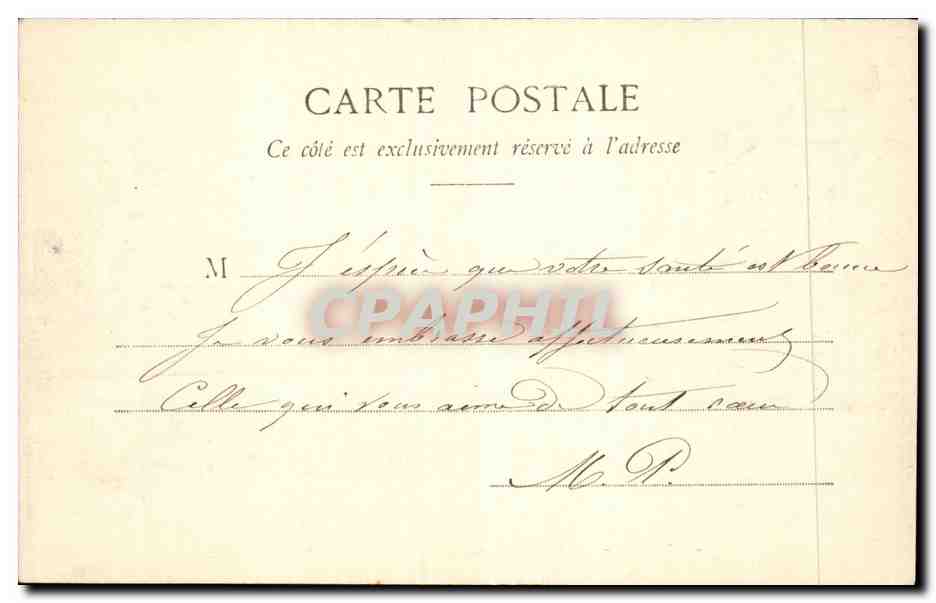 Paris CPA La rue Royale vue prise de la Madeleine — Rückseite