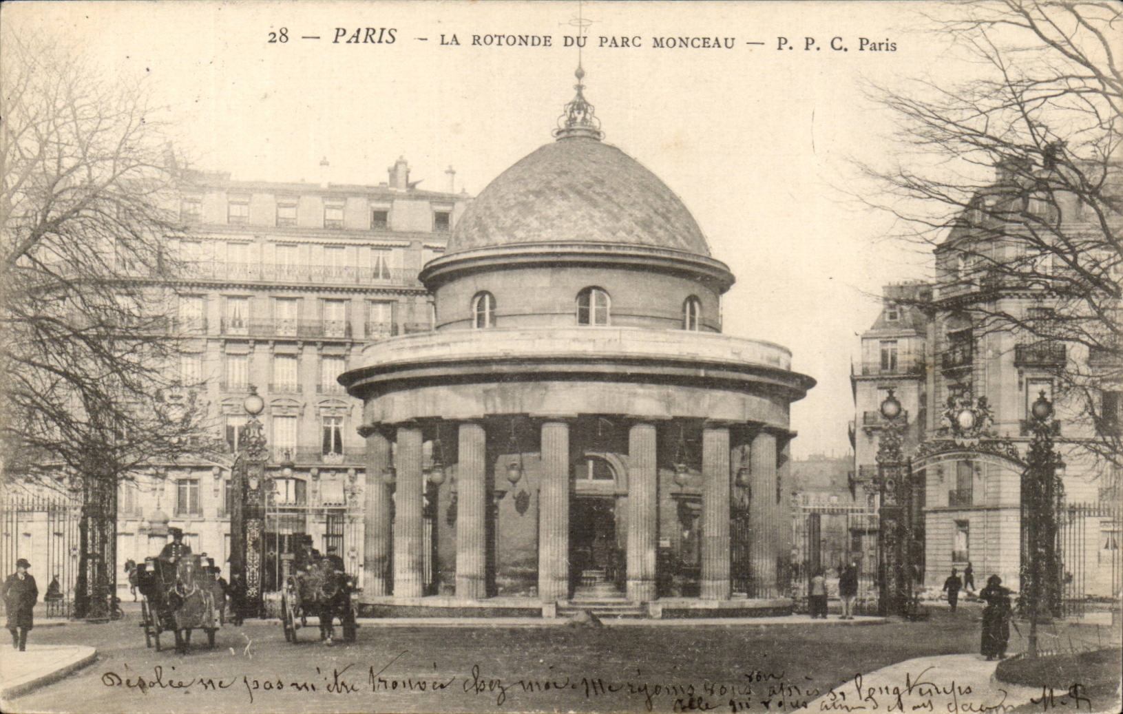 Paris CPA La rotonde du parc Monceau 