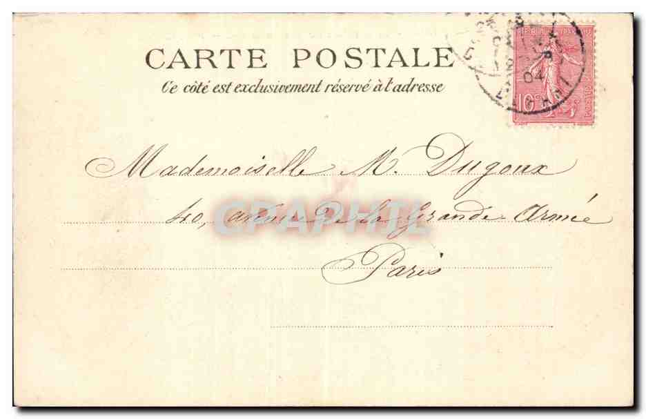 Paris CPA La rotonde du parc Monceau  — Rückseite