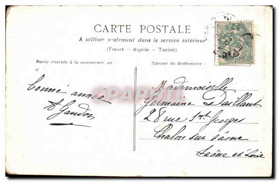 Paris CPA La prefecture — Rückseite
