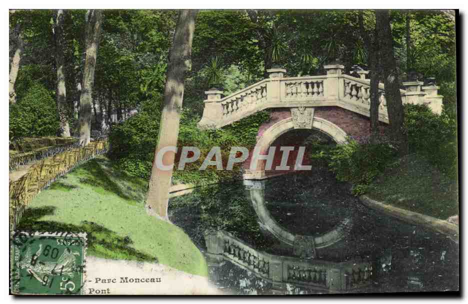 Paris CPA Parc Monceau Le pont
