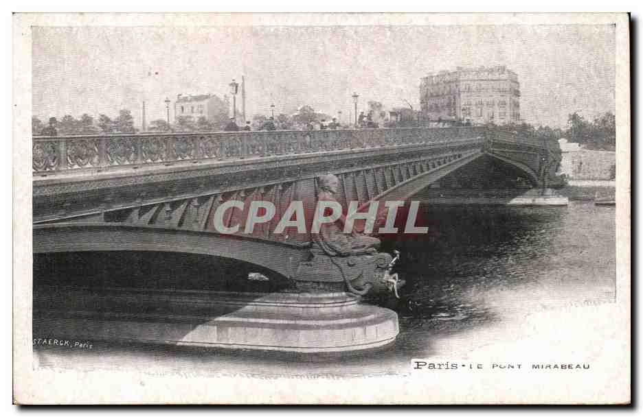 Paris CPA Le pont Mirabeau