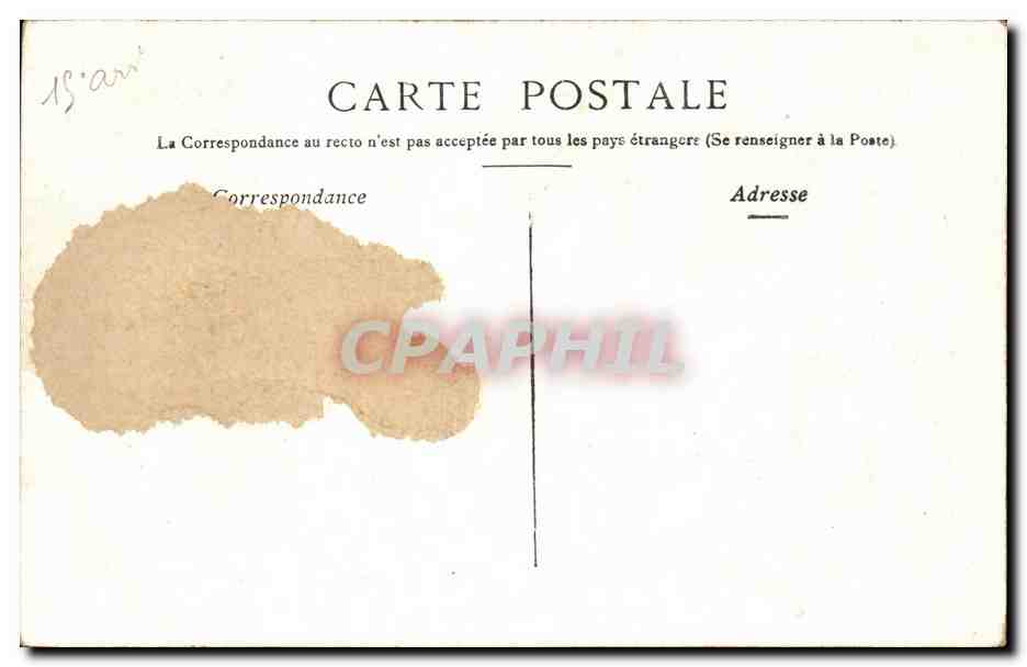 Paris CPA Le pont Mirabeau — Rückseite