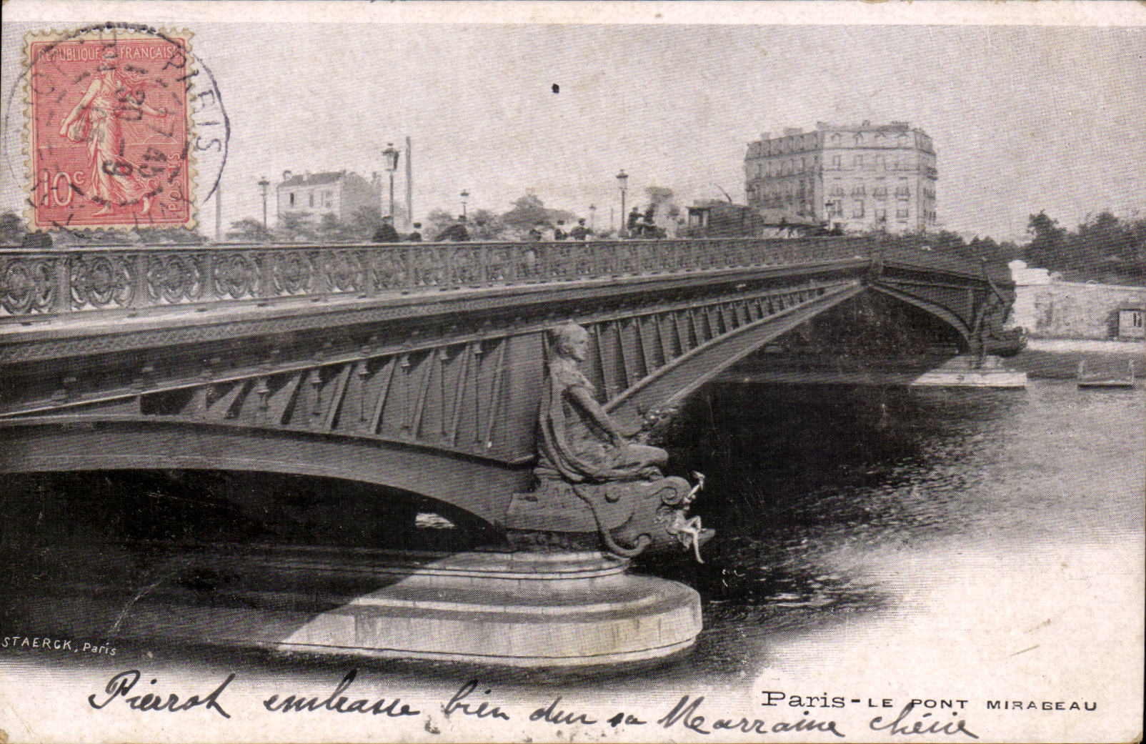 Paris CPA Le pont Mirabeau