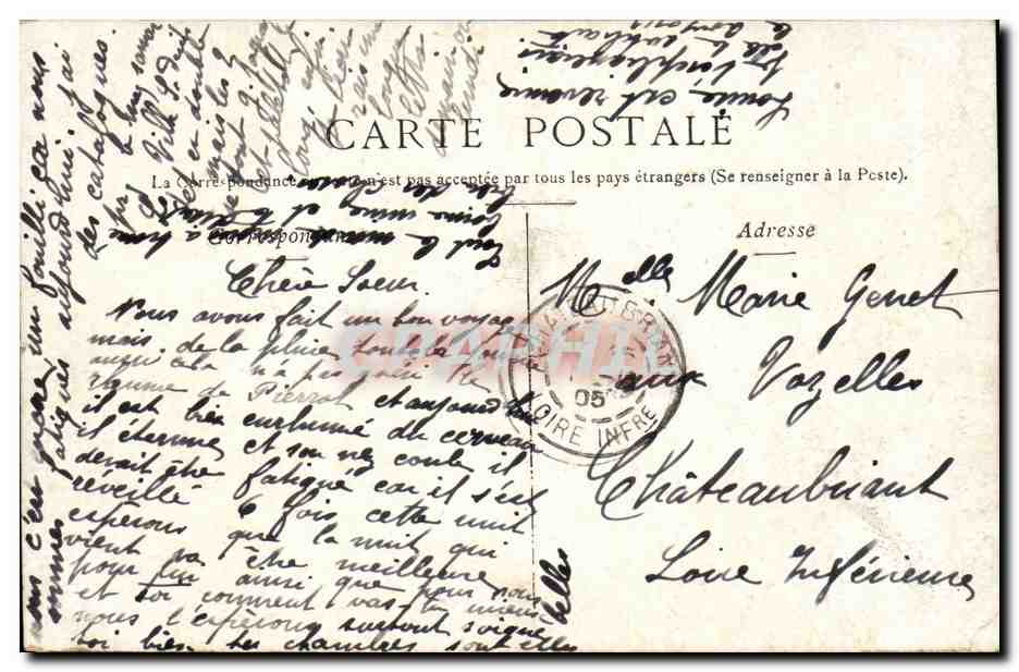 Paris CPA Le pont Mirabeau — Rückseite