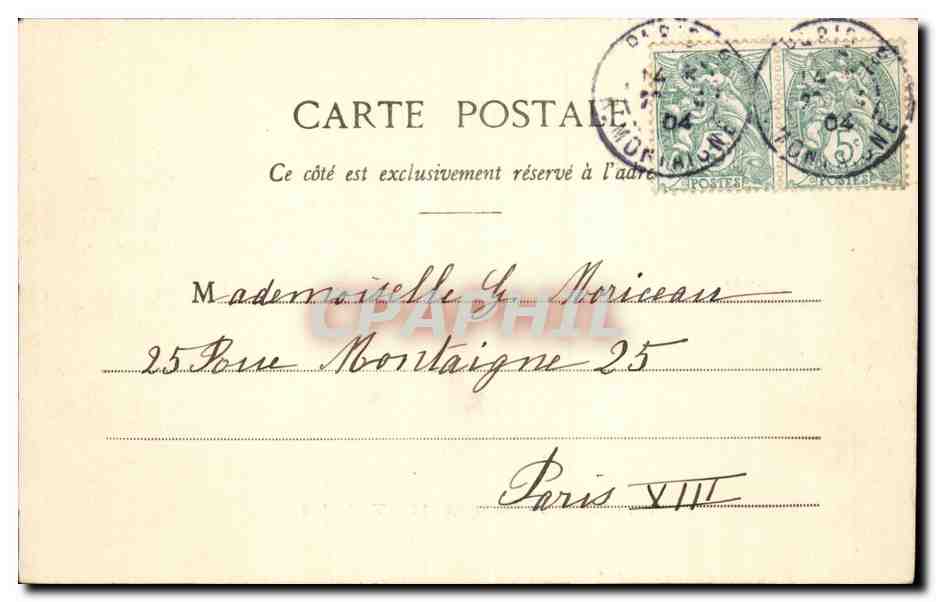 Paris CPA La Seine et les Tuileries — Rückseite