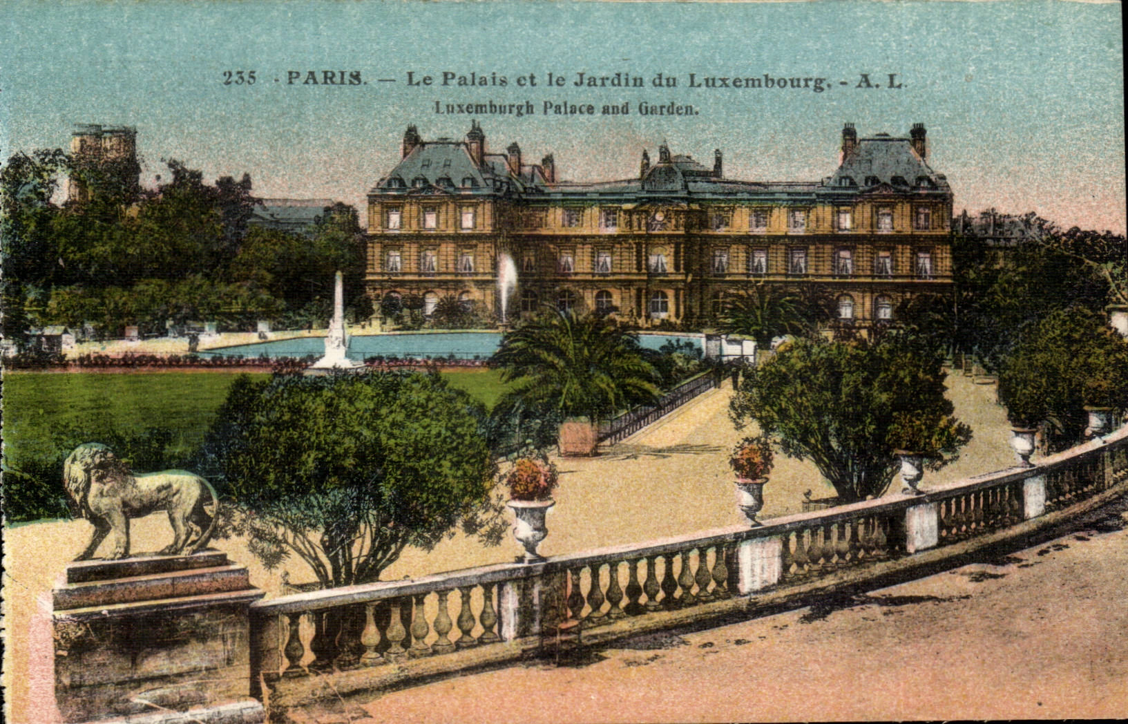 Paris CPA Le palais et le jardin du Luxembourg
