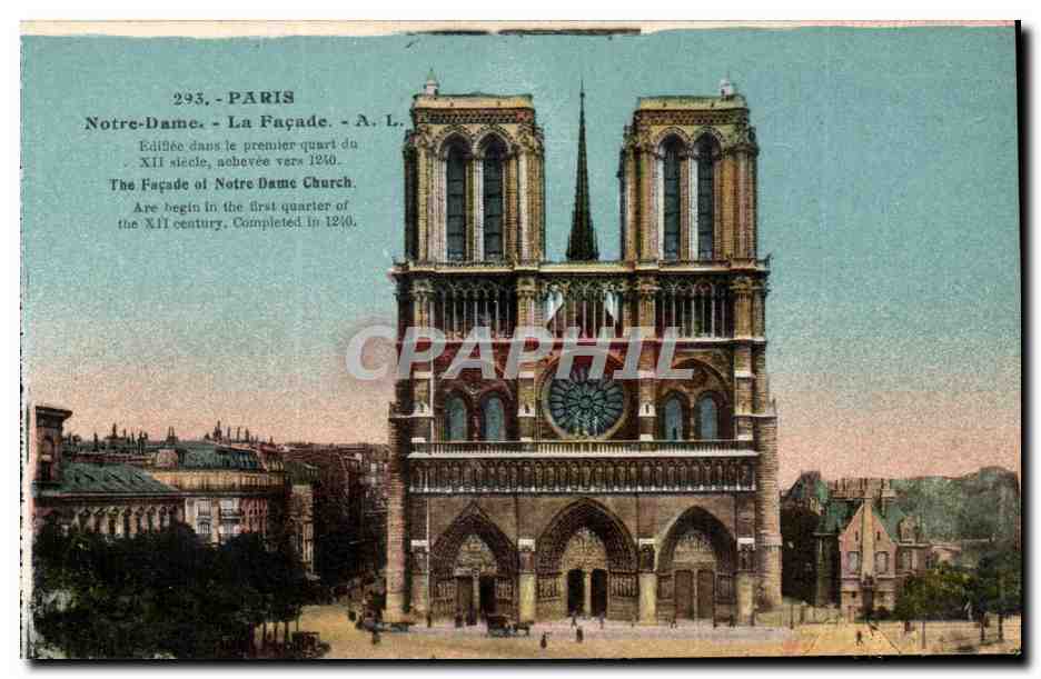 Paris CPA Notre DAme La facade