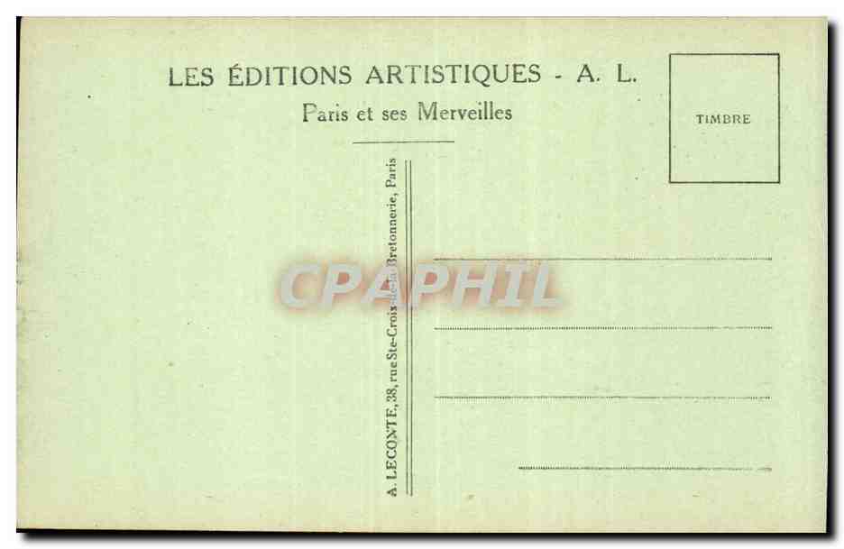 Paris CPA Le grand palais  — Verso