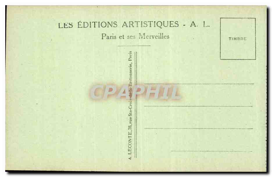 Paris CPA Le pont Alexandre III — Verso