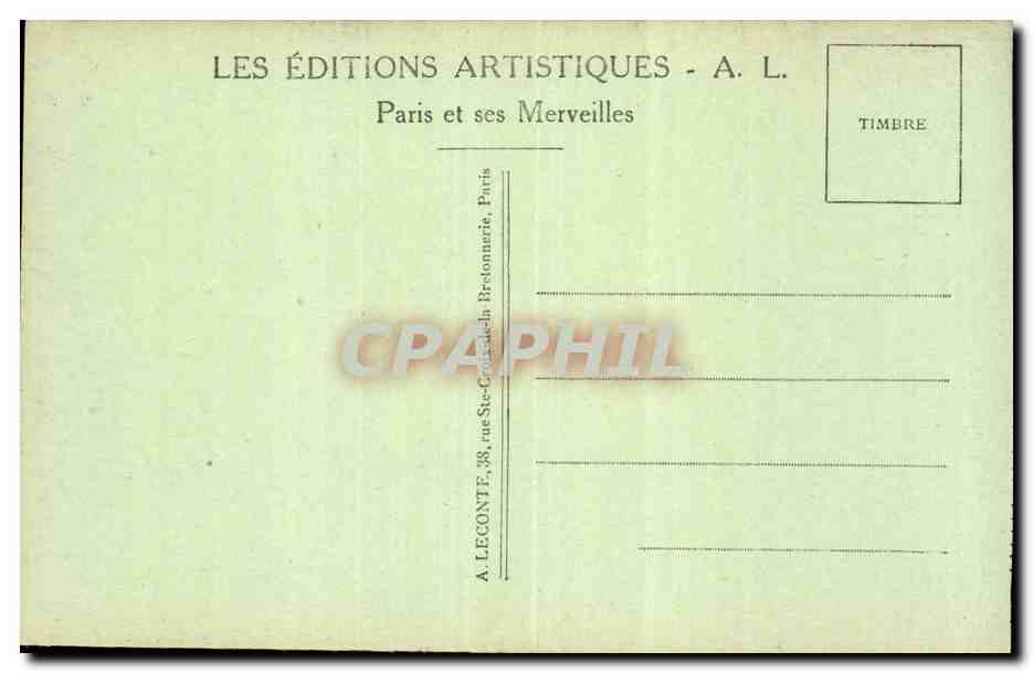 Paris CPA Le Dome des Invalides  — Rückseite