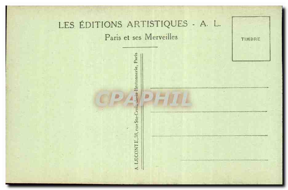 Paris CPA Les Invalides Le tombeau de Napoleon 1er — Rückseite