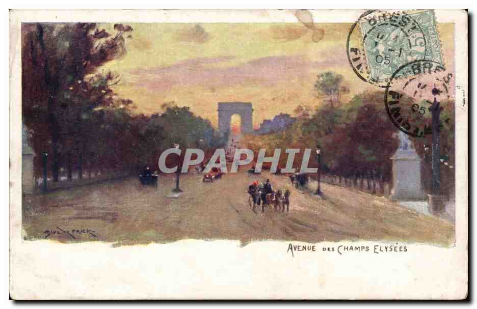 Paris CPA Avenue des Champs Elysees