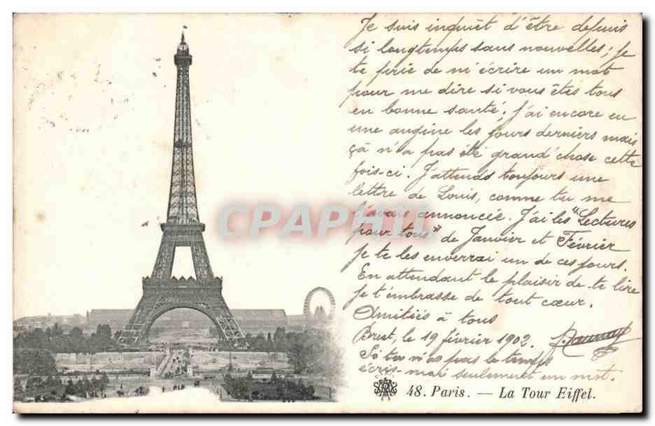 Paris CPA la Tour Eiffel