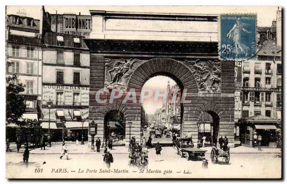 Paris CPA La porte Saint Martin 