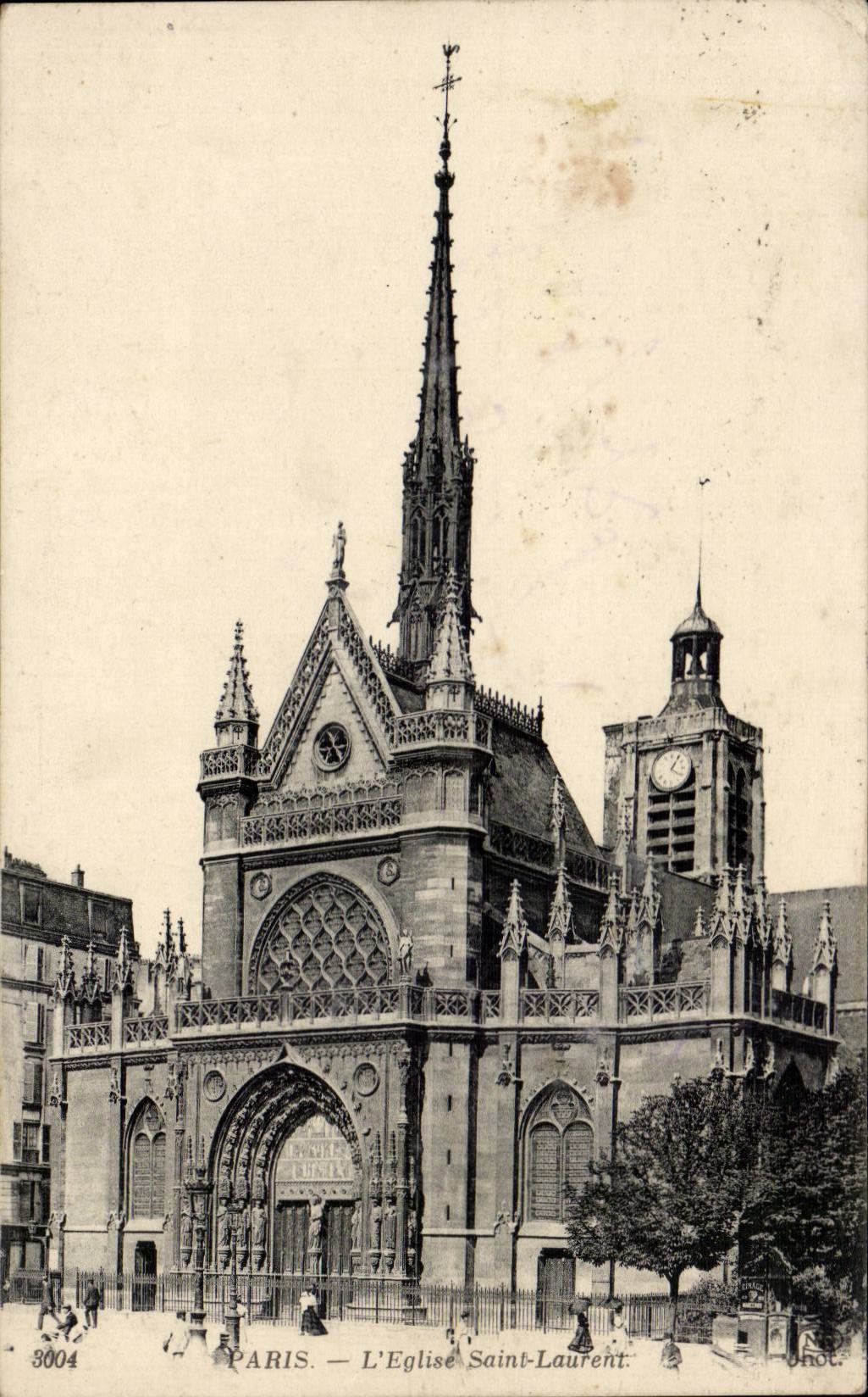 Paris CPA Eglise Saint Laurent