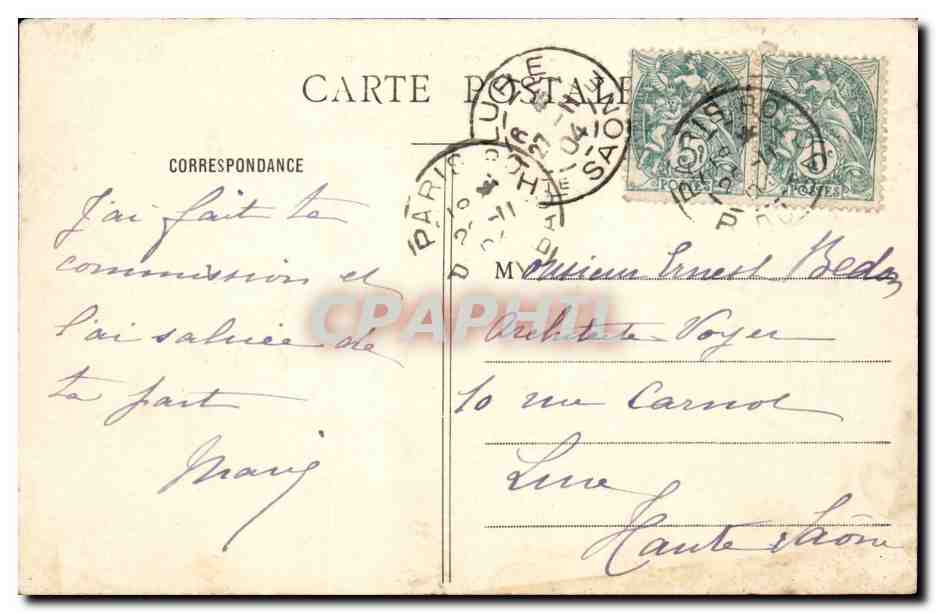 Paris CPA La place et la colonne Vendome — Rückseite
