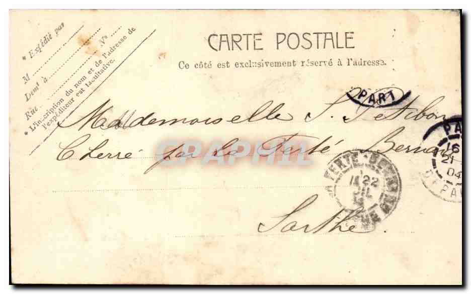 Paris CPA Vue sur l'ile du lac du Bois de Boulogne — Rückseite