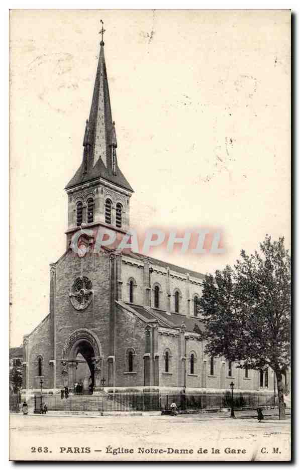 Paris CPA Eglise Notre Dame de la Gare