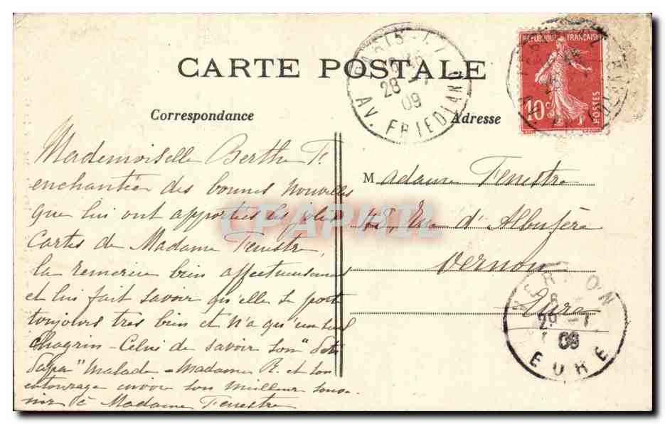 Paris CPA Eglise Notre Dame de la Gare — Rückseite