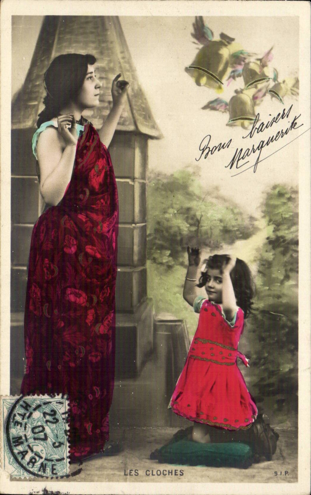 CPA Fantaisie Femme et enfant 
