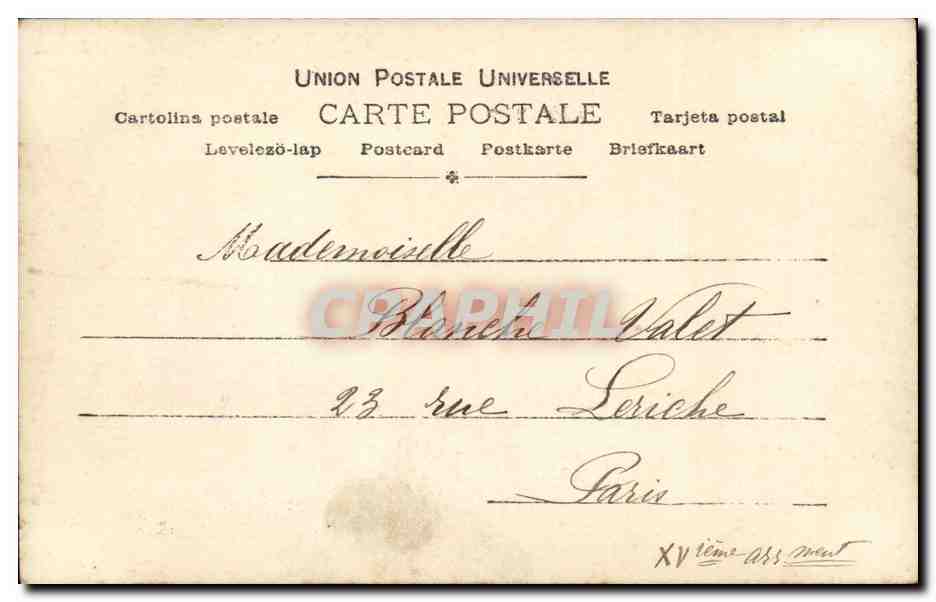 CPA Fantaisie Femme et enfant  — Verso