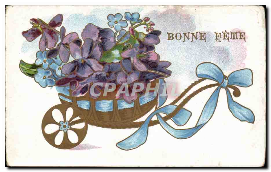 CPA Fantaisie Fleur Bonne fete