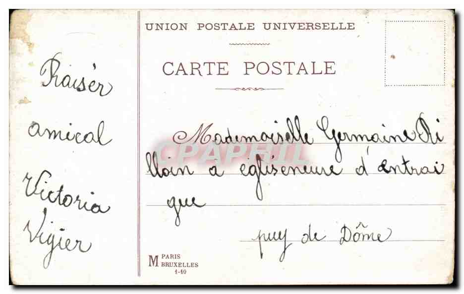 CPA Fantaisie Fleur Bonne fete — Rückseite