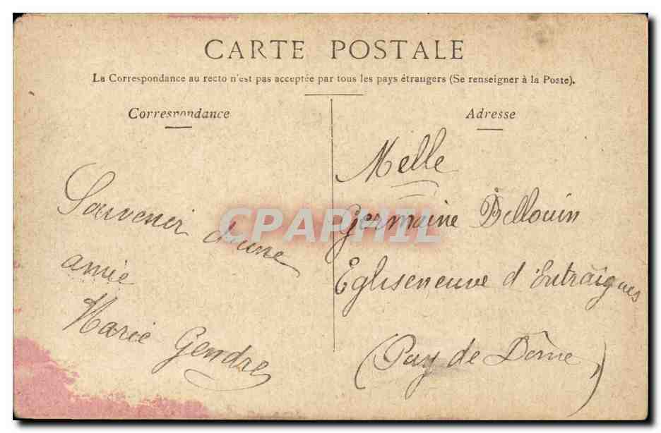 CPA Fantaisie Enfant et lapin (rabbit) — Rückseite