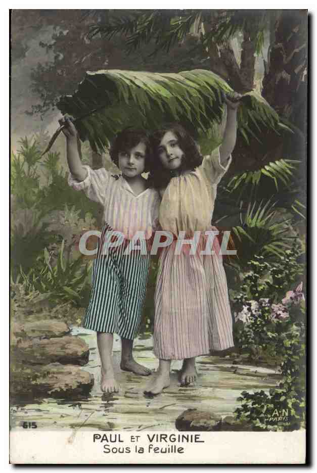 CPA Fantaisie Enfants Paul et Virginie enfants