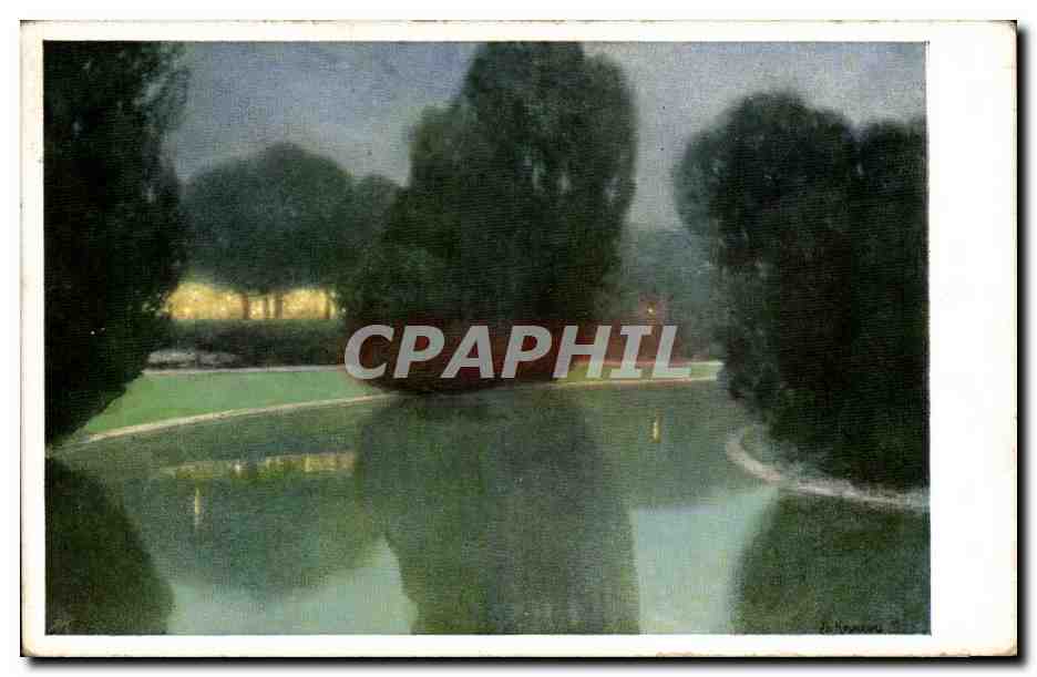 CPA Fantaisie Paysage au bord de l'eau