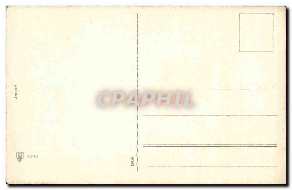 CPA Fantaisie Banc dans un jardin — Verso