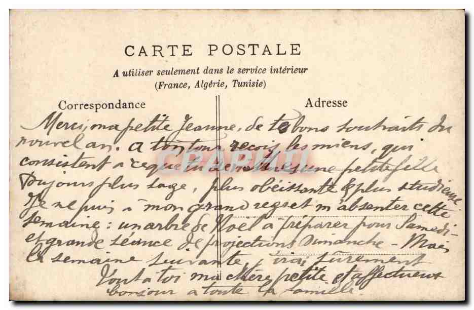CPA Fantaisie Enfant et statue — Verso