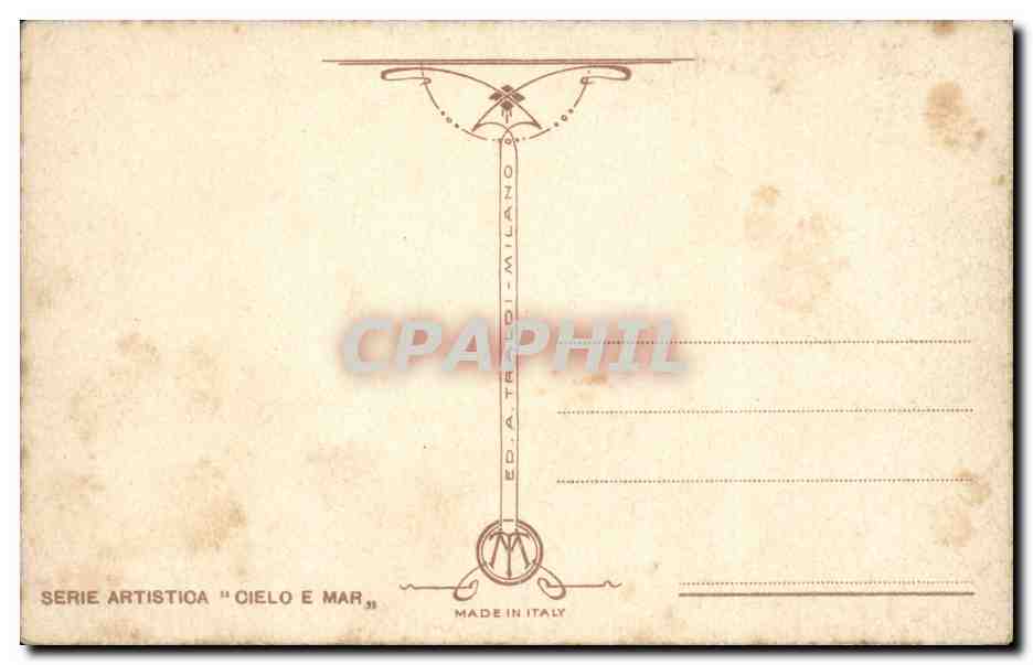 CPA Fantaisie Paysage au bord de la mer — Verso