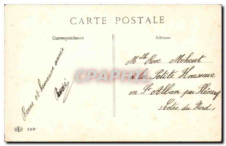 CPA Fantaisie Paysage Boeuf Troupeau d'elevage — Verso