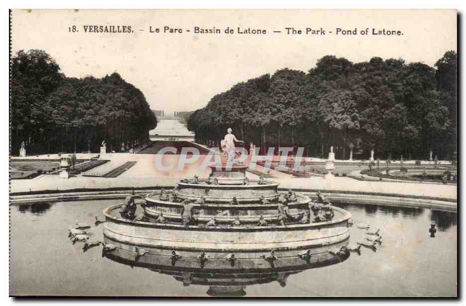 CPA Versailles Le parc Bassin de Latone