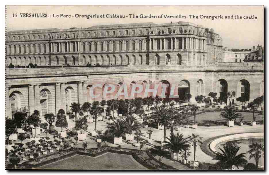 CPA Versailles Le parc L'orangerie et chateau