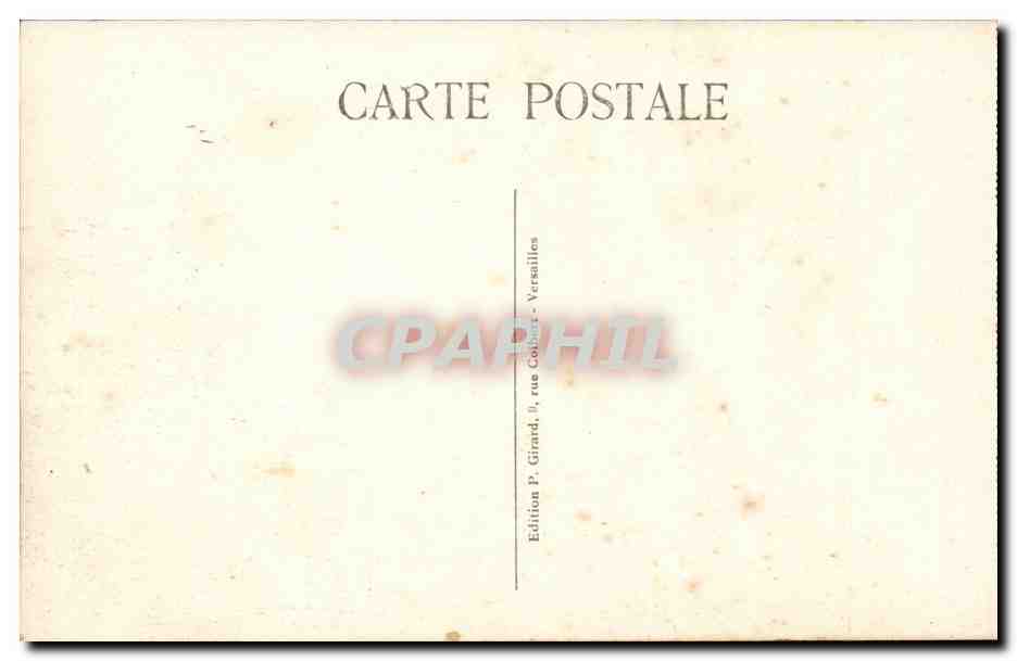 CPA Versailles Le palais Facade sur le parc — Verso