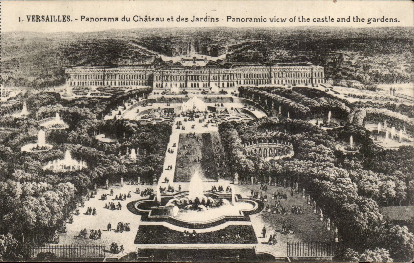 Versailles - Panorama du Château et des Jardins - Édition P. Girard, 9, rue Colbert, Versailles