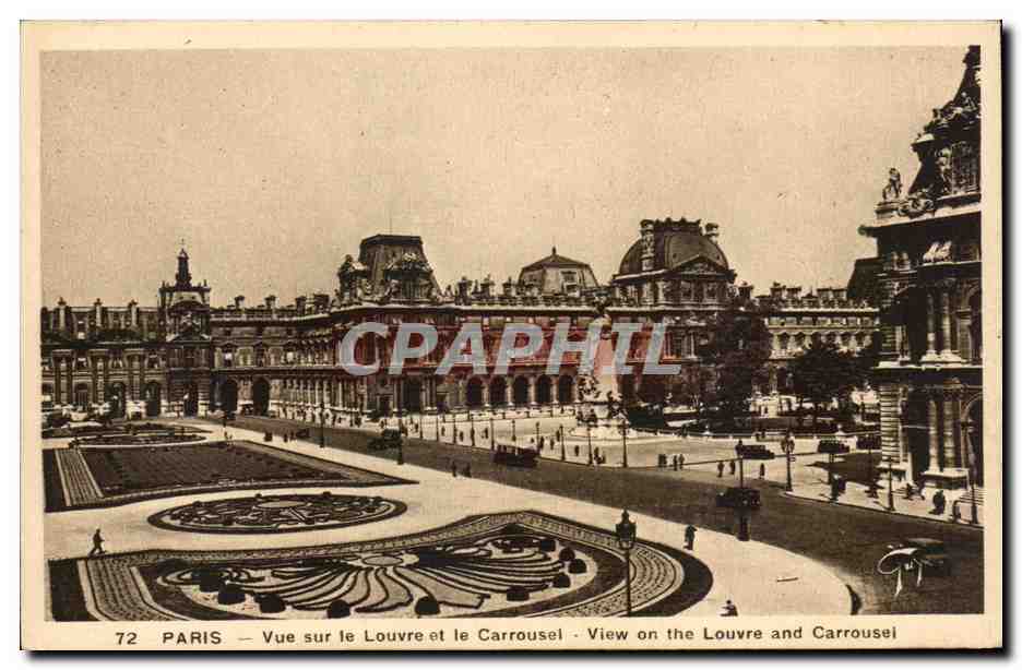 Paris CPA Vue le Louvre et le carrousel