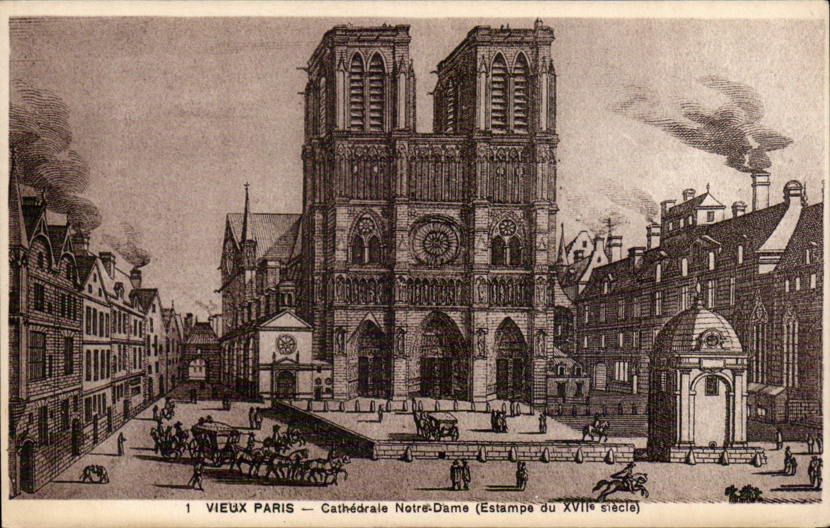 Paris CPA CAthedrale Notre DAme