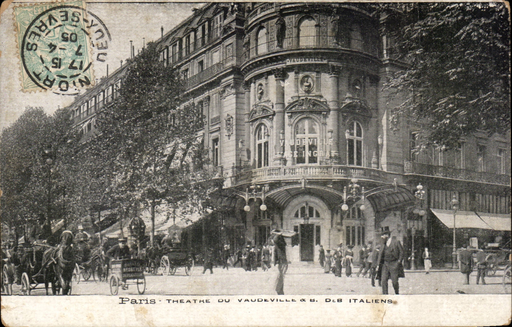 Paris CPA Theatre du Vandeville et Bd des Italiens