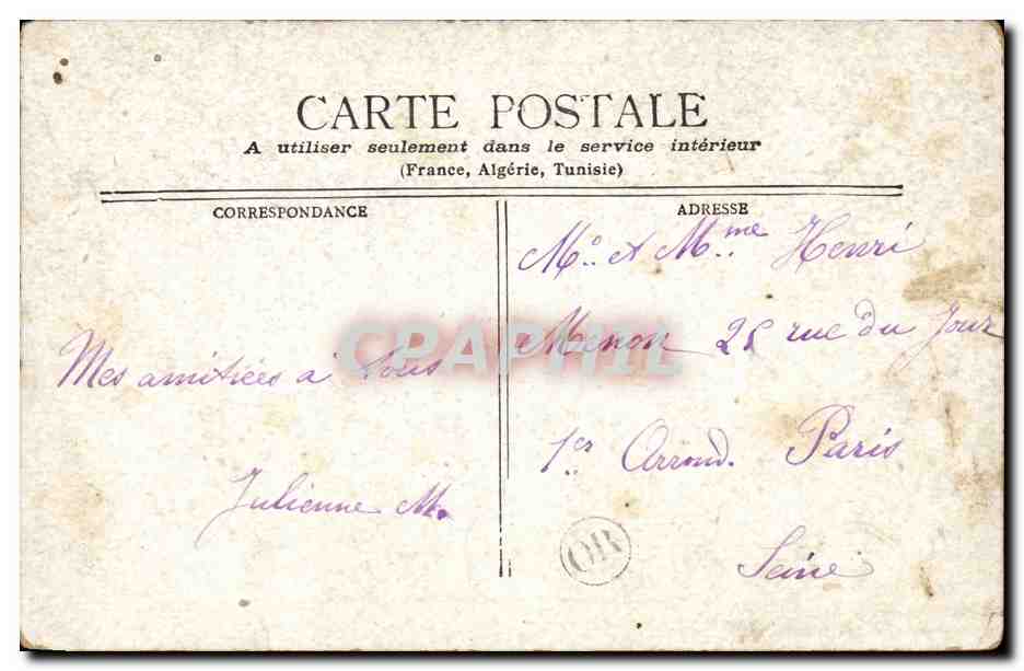 Paris CPA Theatre du Vandeville et Bd des Italiens — Verso