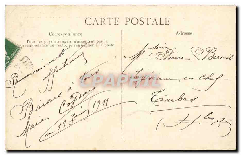 Paris CPA Chambre des Deputes ou palais Bourbon — Rückseite