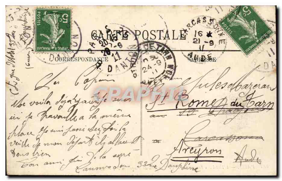 Paris CPA L'hotel des Invalides Le tombeau de Napoleon 1er — Rückseite