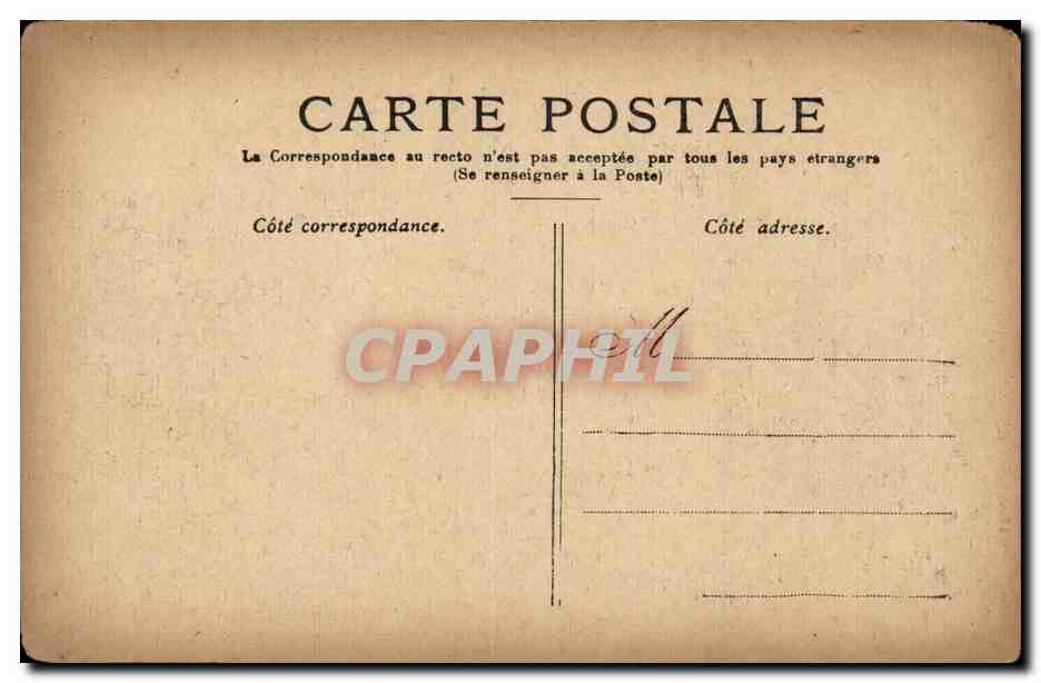 Paris CPA L'hotel de ville — Rückseite