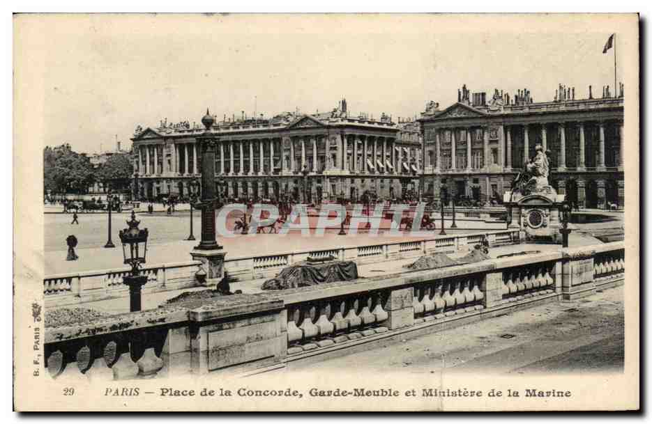 Paris CPA Place de la Concorde Garde Meuble et Ministere de la Marine