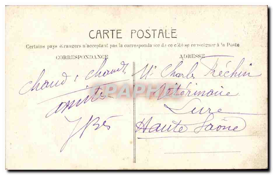 CPA Fantaisie Enfant Tu ne l'auras pas — Verso